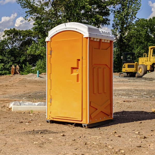 how often are the portable restrooms cleaned and serviced during a rental period in McIntosh SD